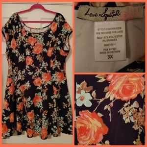 Love squared floral a-line dress